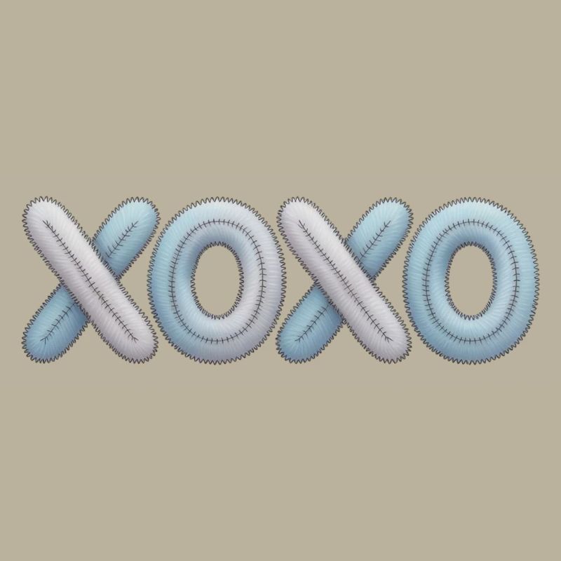 Broderie patchwork XOXO