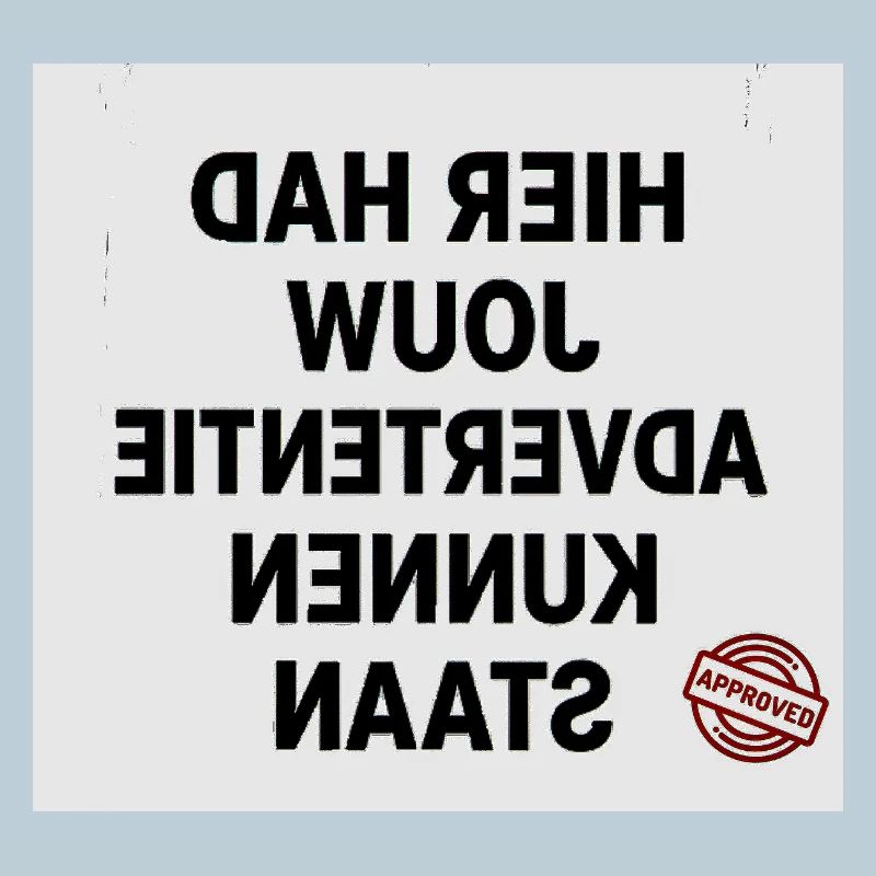 Grande typographie avec tampon d’approbation