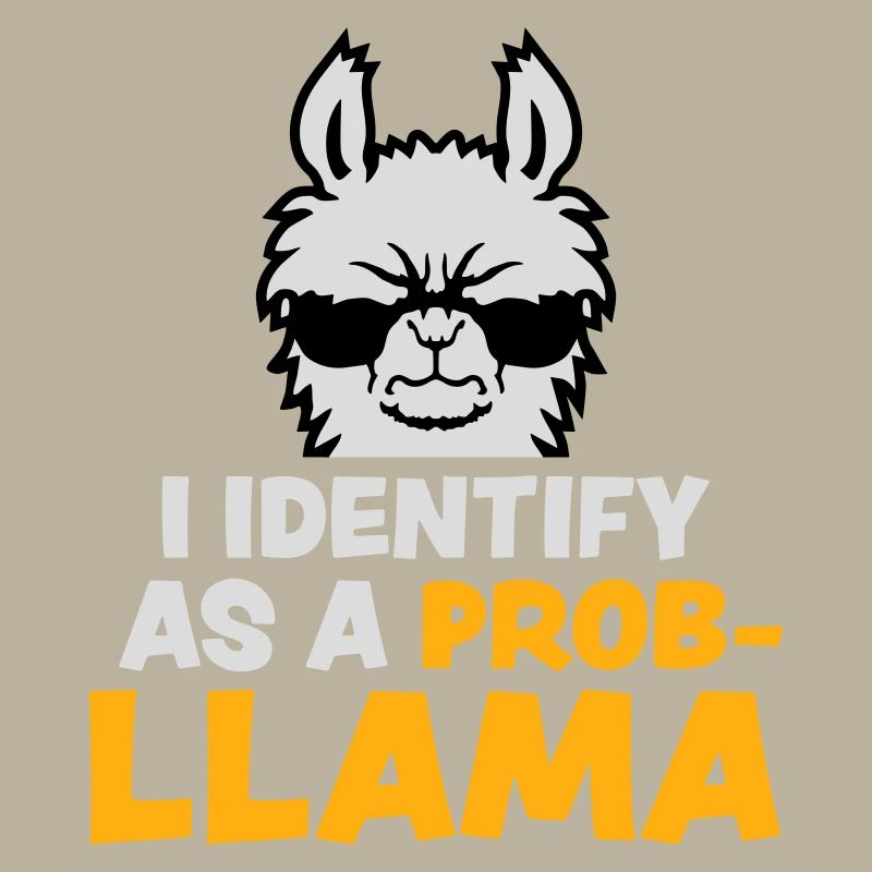 Je m’identifie comme un probllama Cool Lama Problem Spruch
