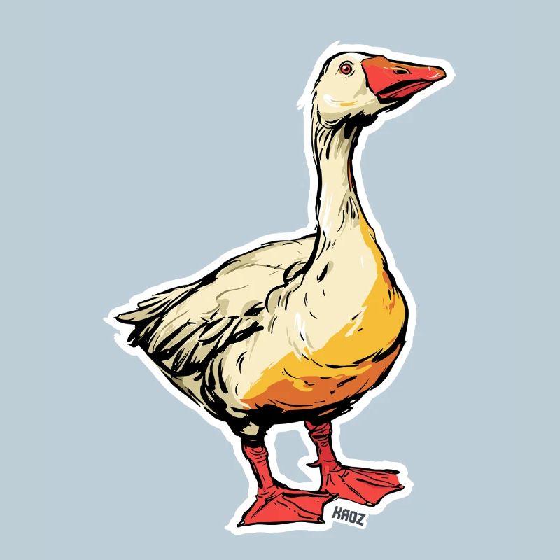 Comic Gans mit Schnabel