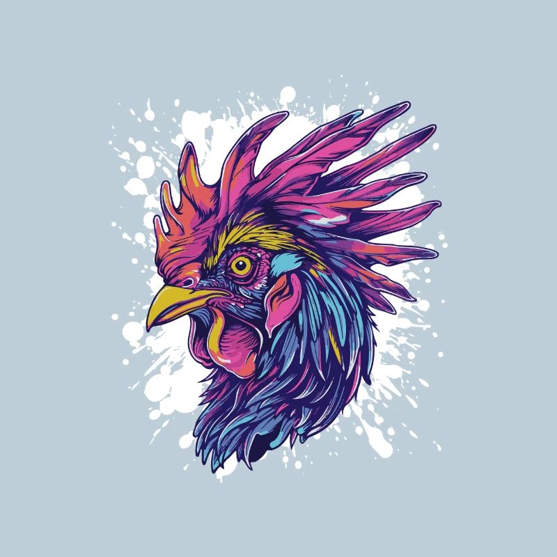Animal éclaboussures de coq