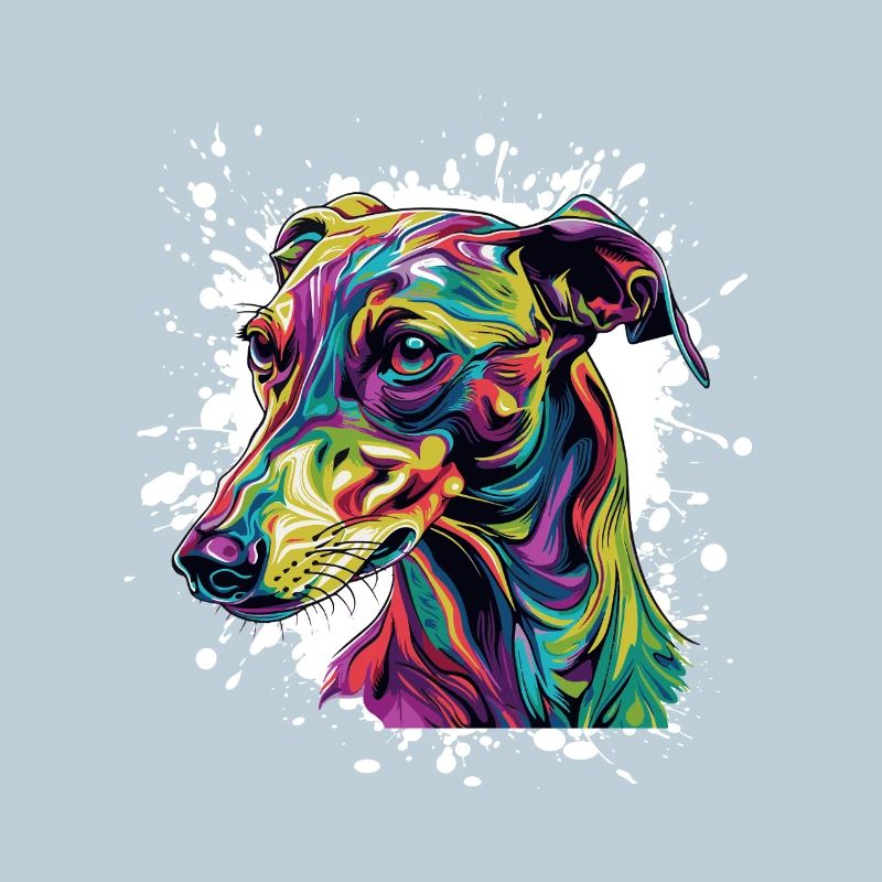 Explosion de couleur Portrait de chien