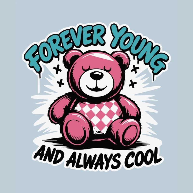 Forever Young Teddy Bear Graphique