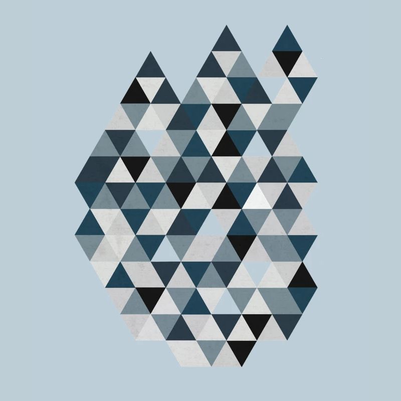 Triangle Géométrique de la Mosaïque du Triangle Bleu