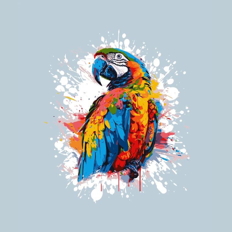 Illustration du perroquet Explosion de couleur