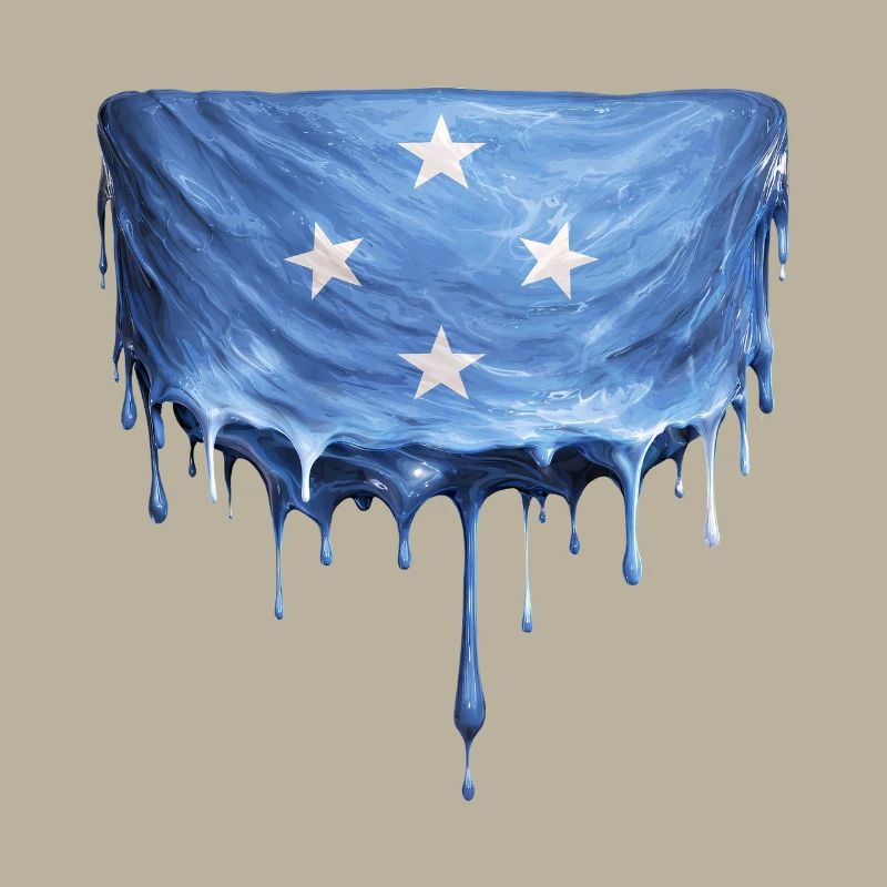 Micronesia Dripping Flag