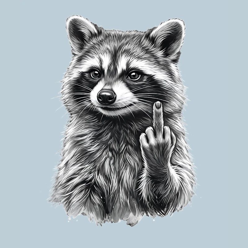 grumpy raccoon