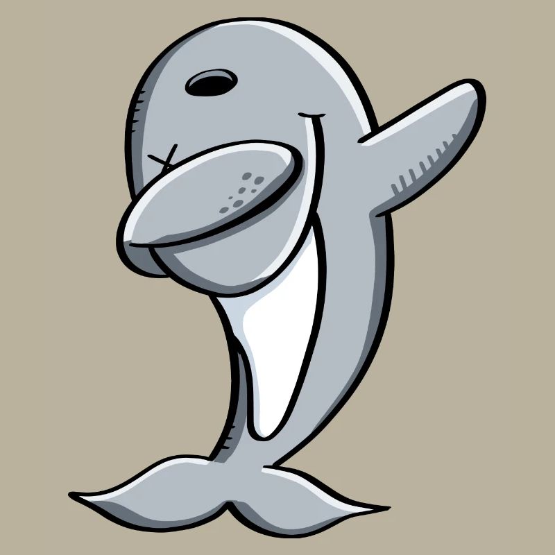 Delfin makes Dab Dance - Dabbing - Dolphin - Comic