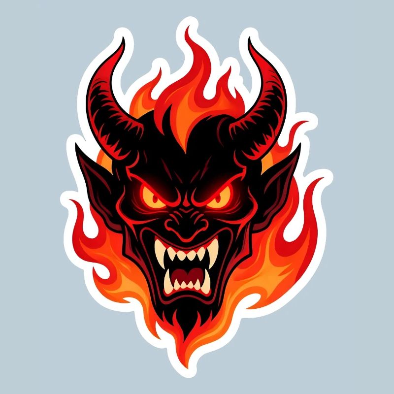 Fiery Demon Head