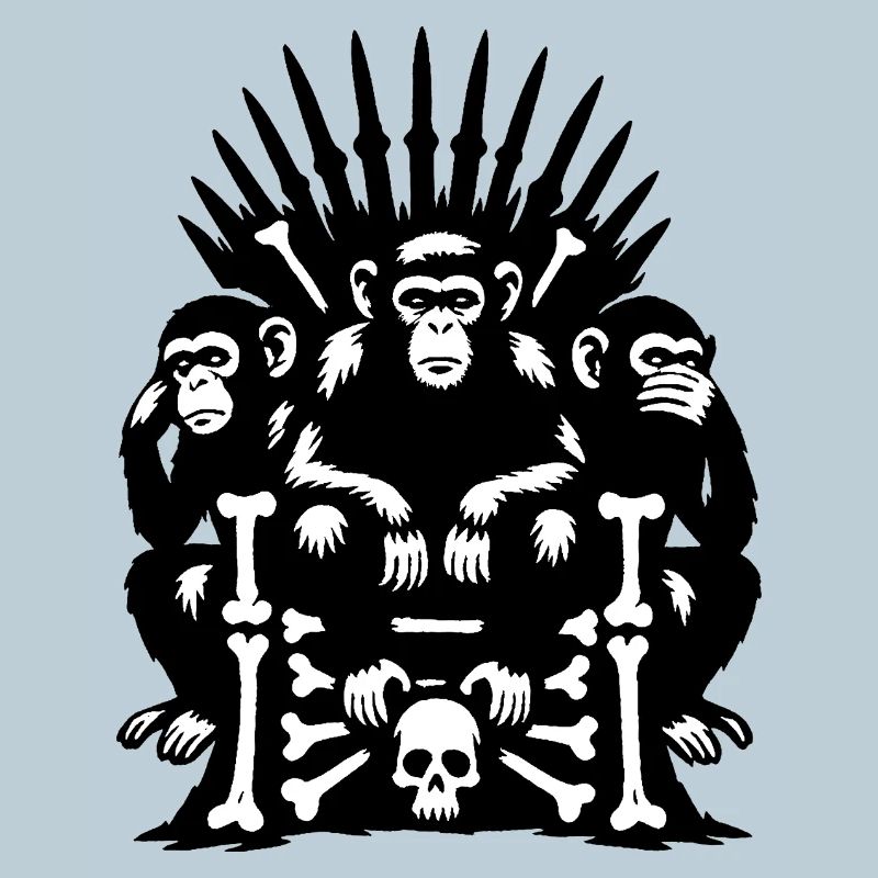Monkeys on Skull and Bones Throne