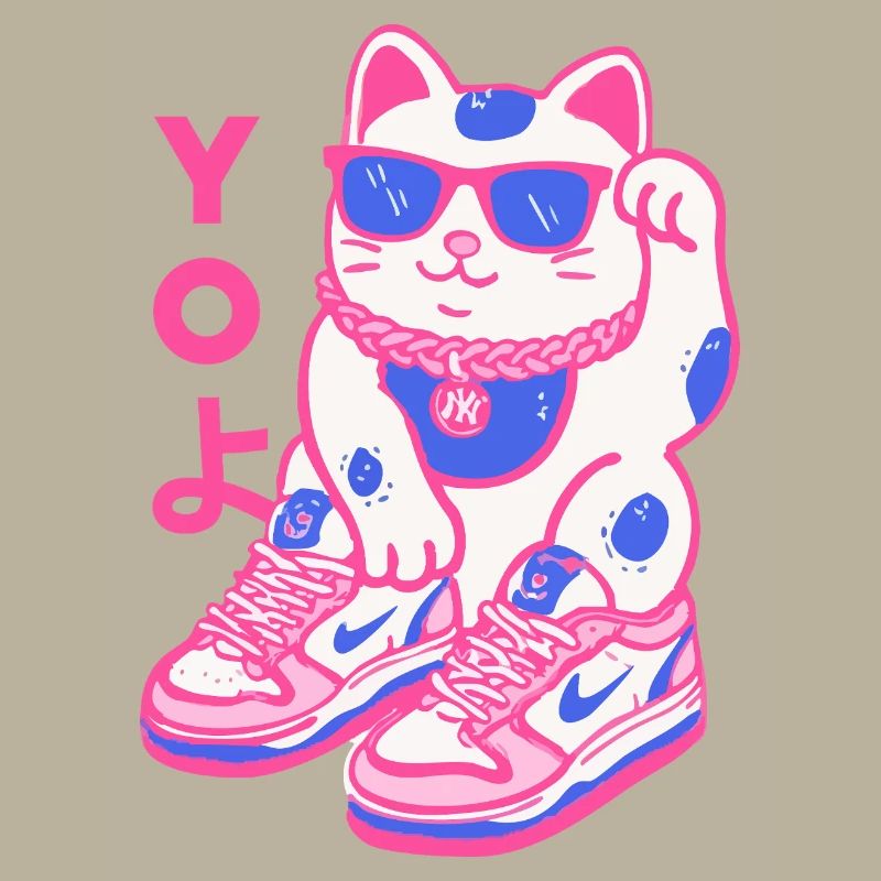 Neon Maneki Sneaker Chat