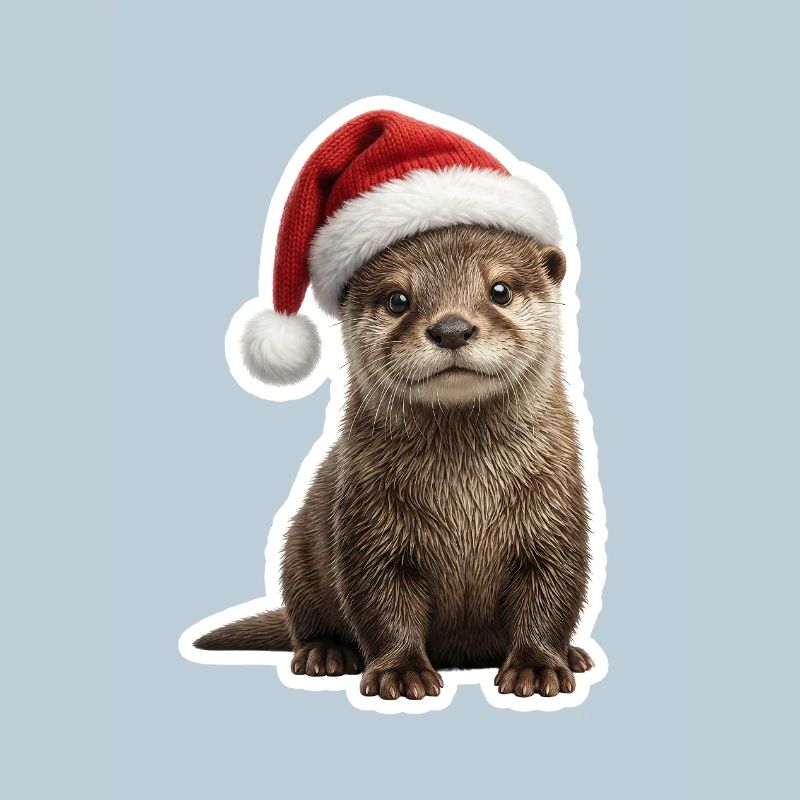 Cute otter ready for feast