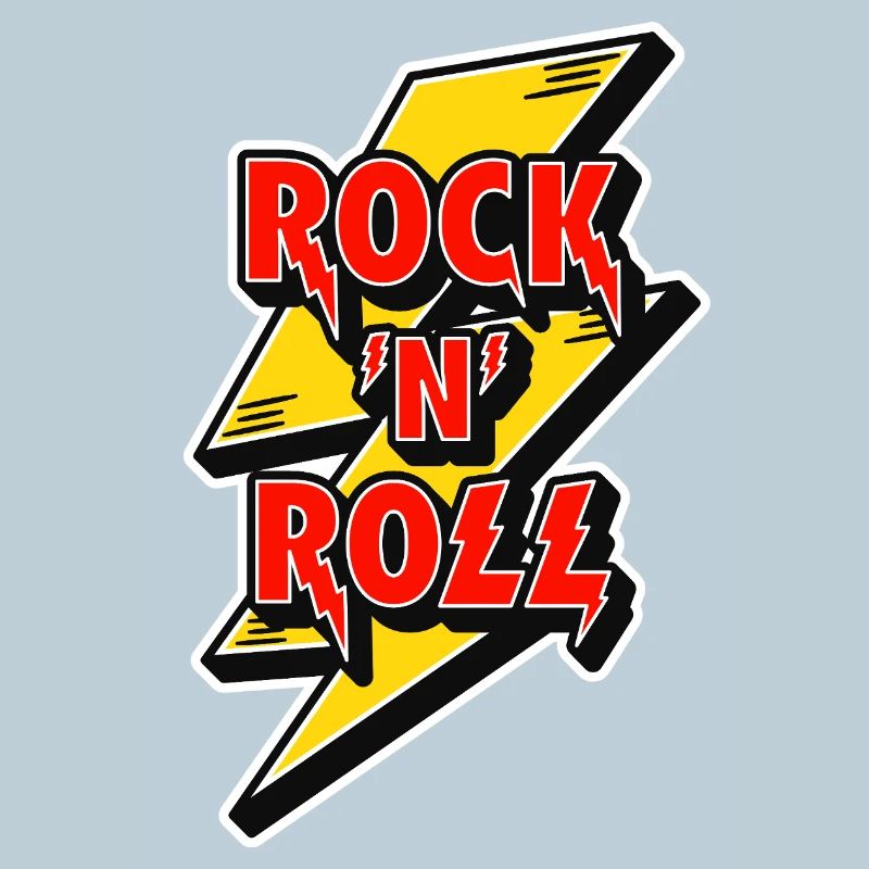 Rock 'N' Roll Lightning Bolt Emblem
