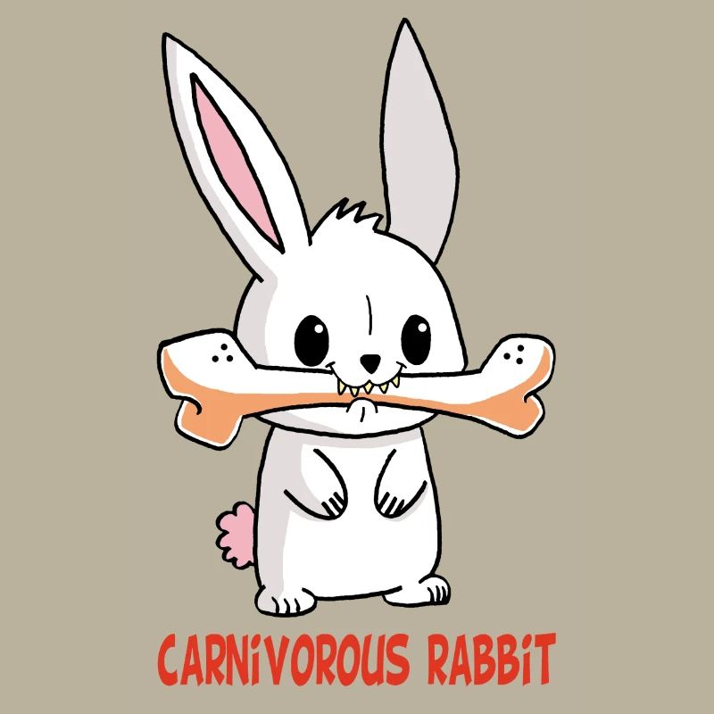 Carnivorous white rabbit