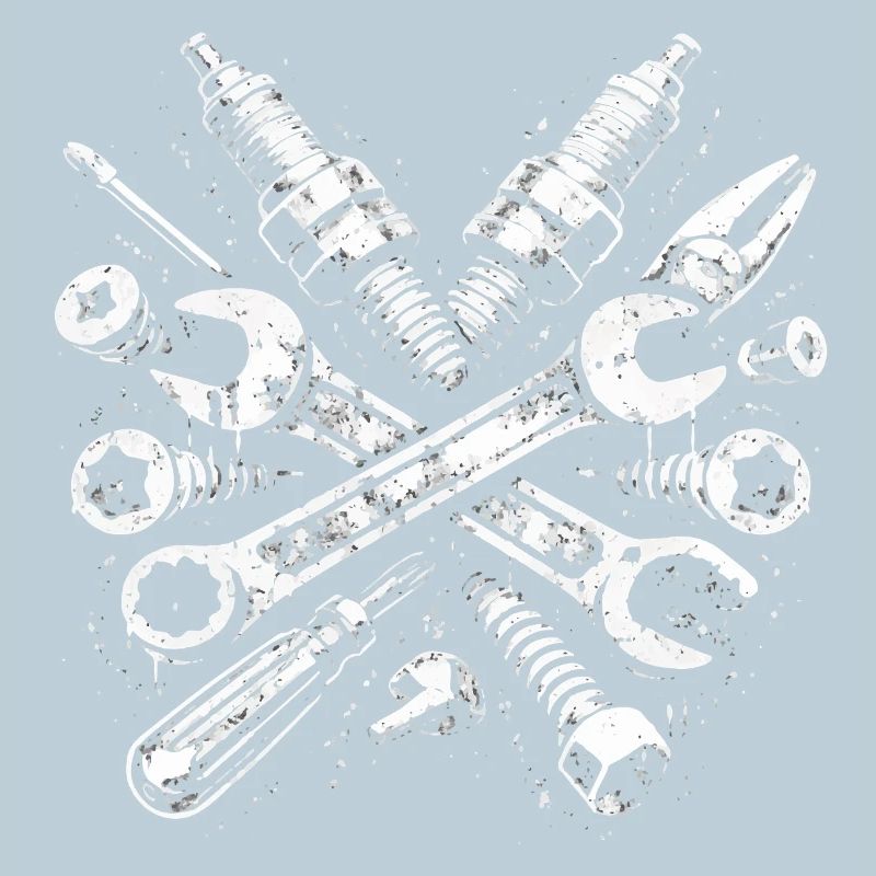 Conception de bougies d’allumage mécanique Tool Grunge