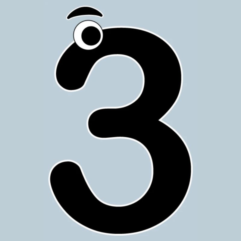 Number Three 3 Kids Birthday Learn Math