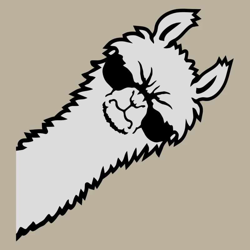 Lama Wütend Guckend Seite Sonnenbrille Cool Sauer
