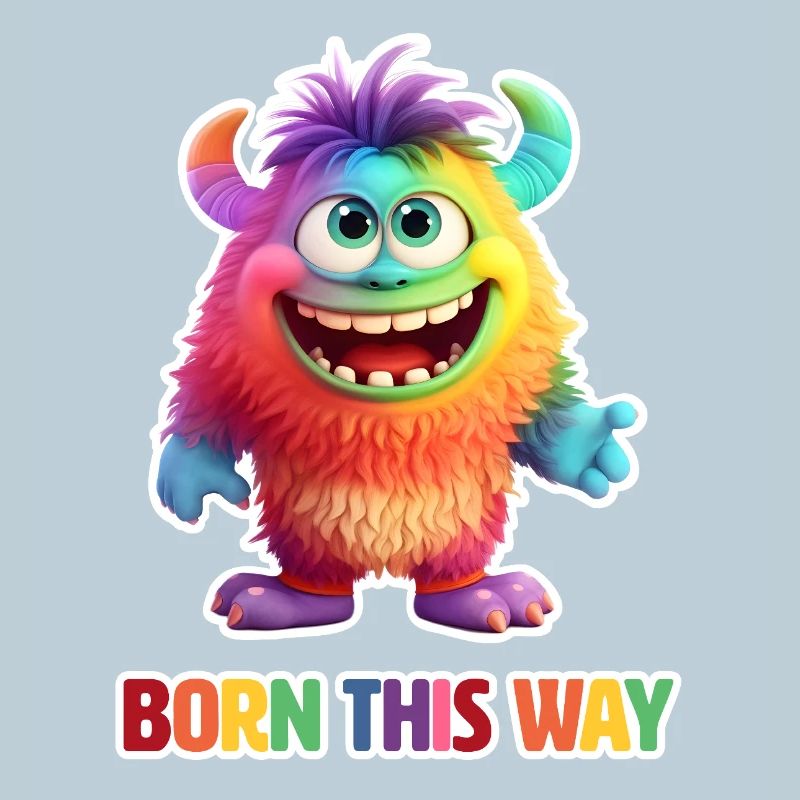 Born This Way - Fluffy Rainbow Monster