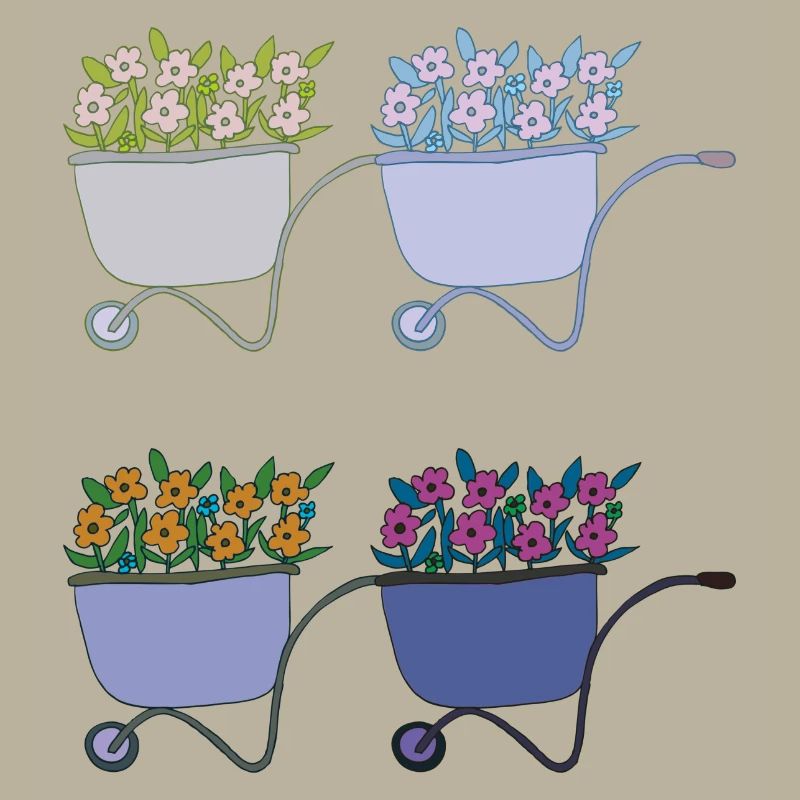 Wheelbarrows 4-fold