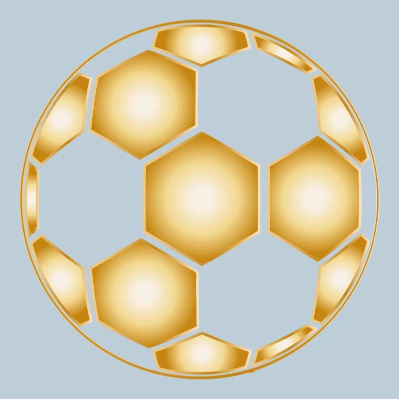 modèle de football doré