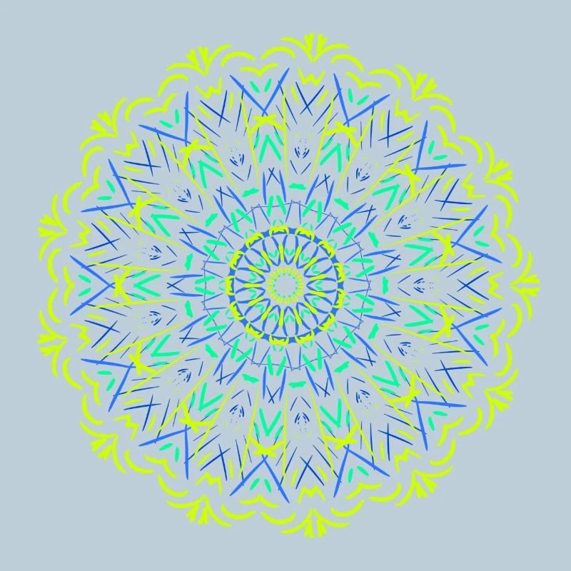 Leuchtendes Mandala Neon Design