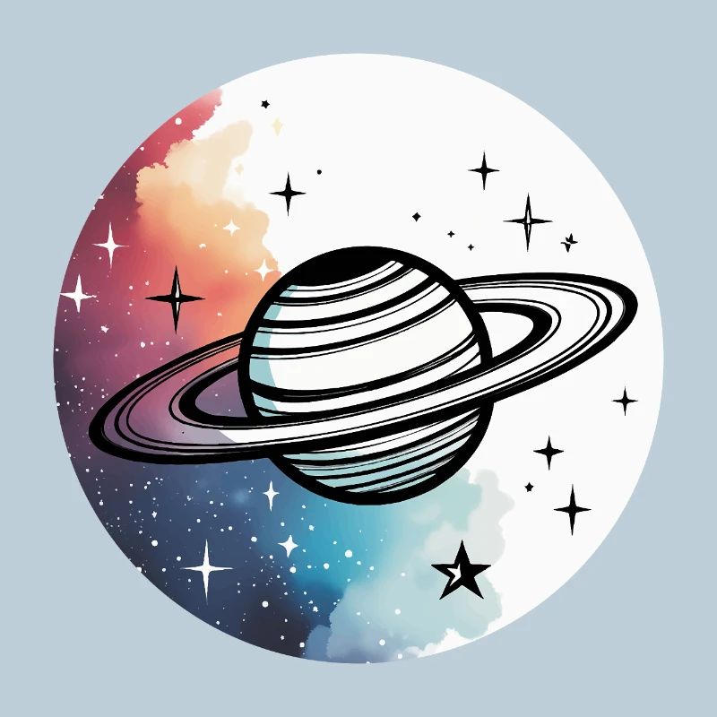 Minimalistischer Planet – Schlichtes Space-Design