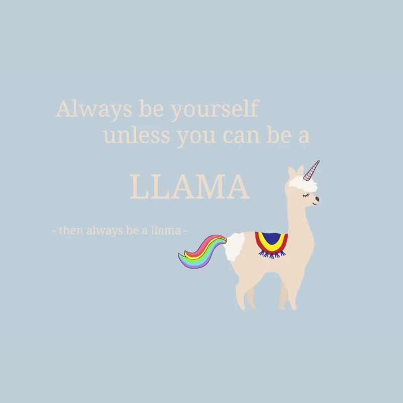 Lama Einhorn mit coolem Spruch
