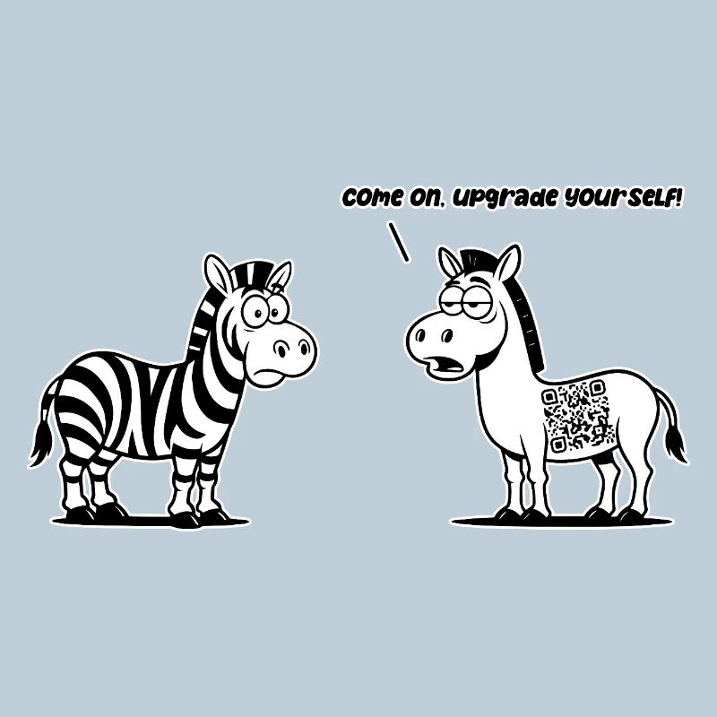 Funny Zebra with QR Code Upgrade
