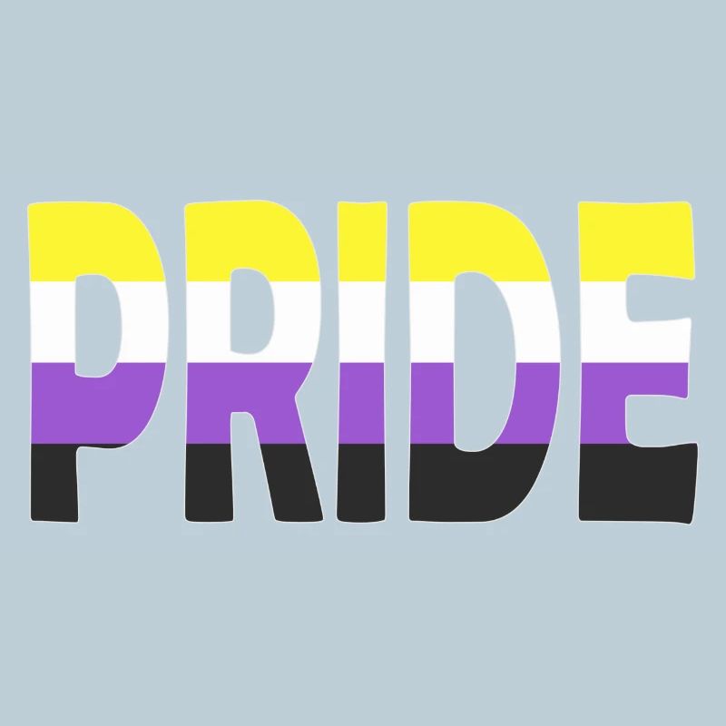 Pride Schriftzug Non-Binary Nichtbinär LGBTQ