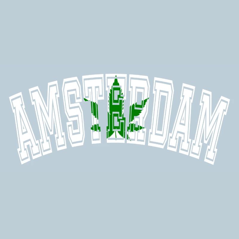 Amsterdam Design mit Cannabisblatt