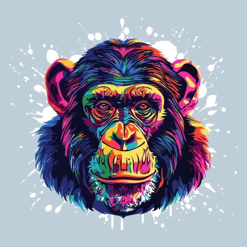 Éclaboussure de portrait de singe