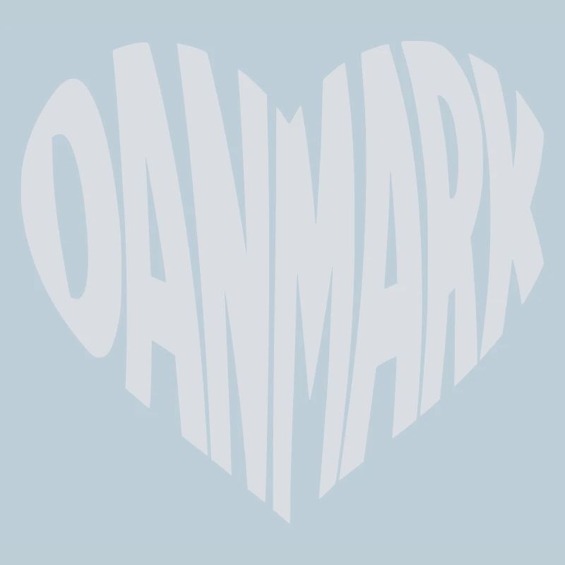 Danemark - Motif typographique du cœur du Danmark