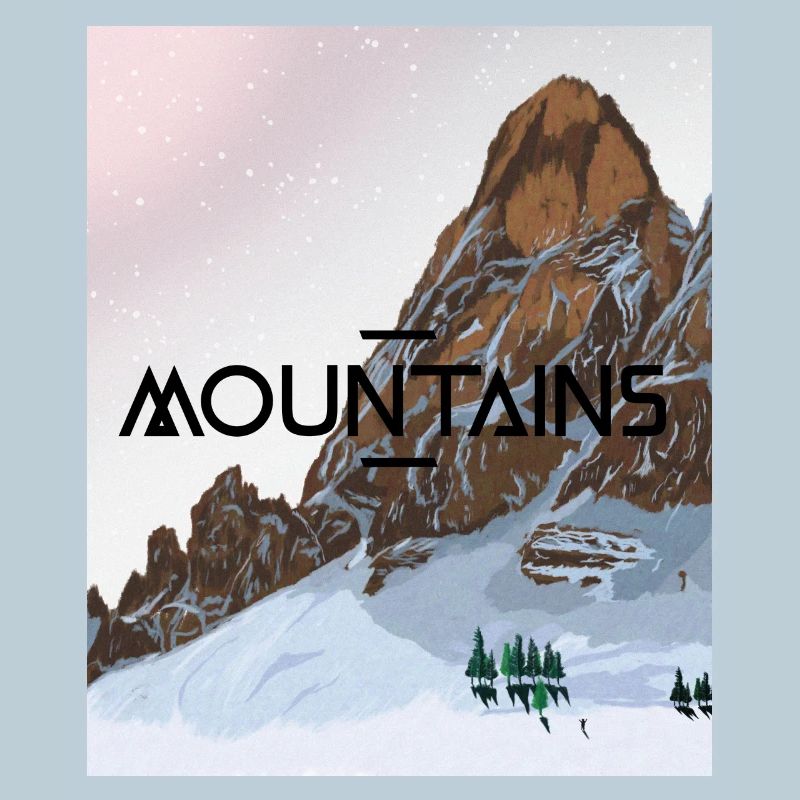 Verschneiter Berg