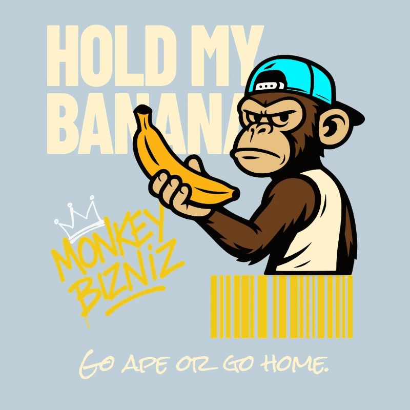 Monkey Banan Humor Design
