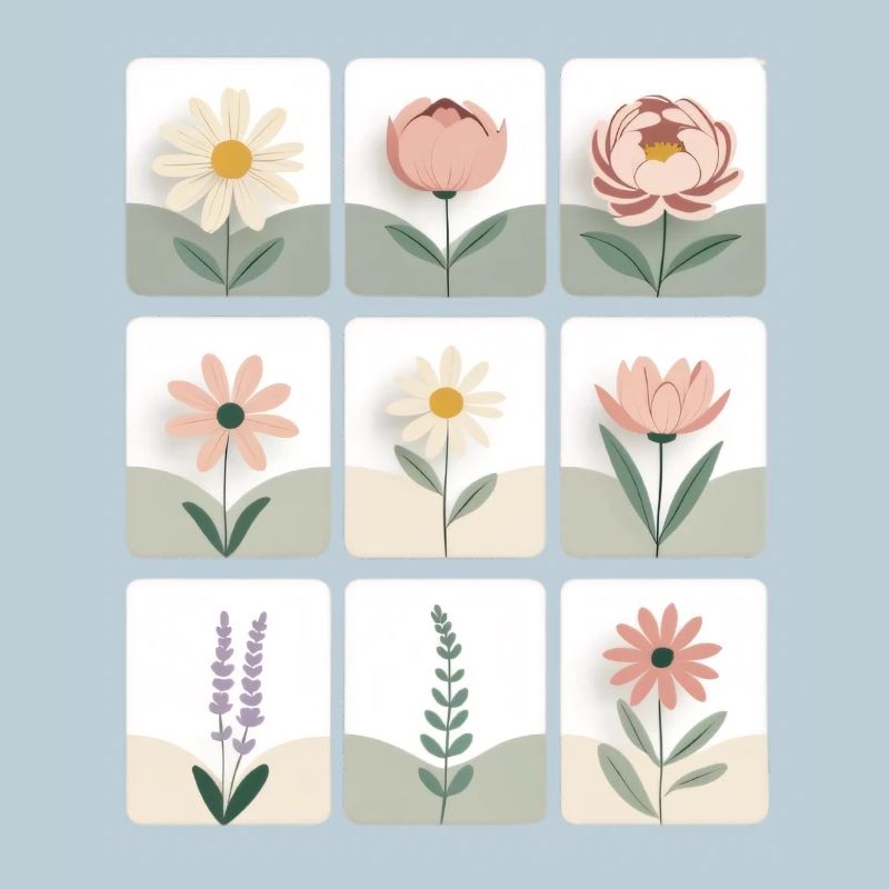 Série Fleurs Pastel