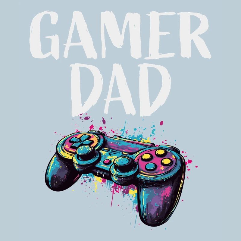 Gamer Dad Controller Color Explosion