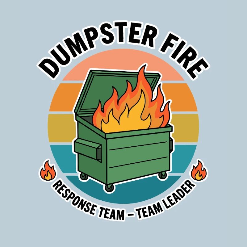 Dumpster Fire Response Team Teamleiter Ironie 