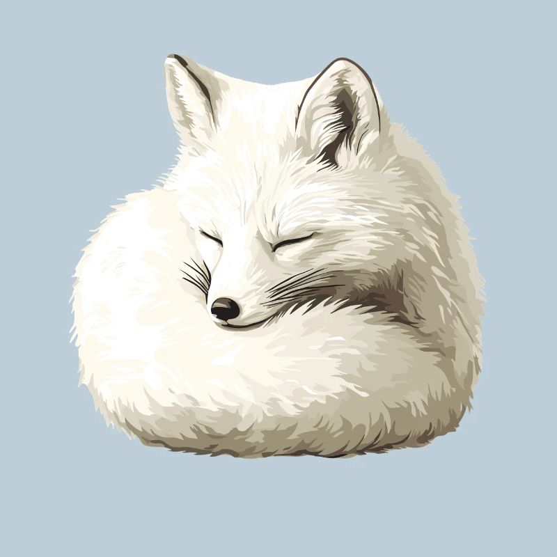 Schlafender Winterfuchs