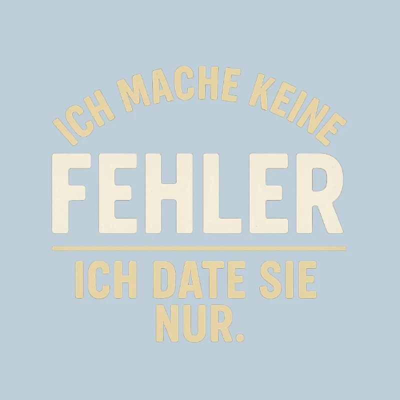 Ich date sie nur – Fehlerthema