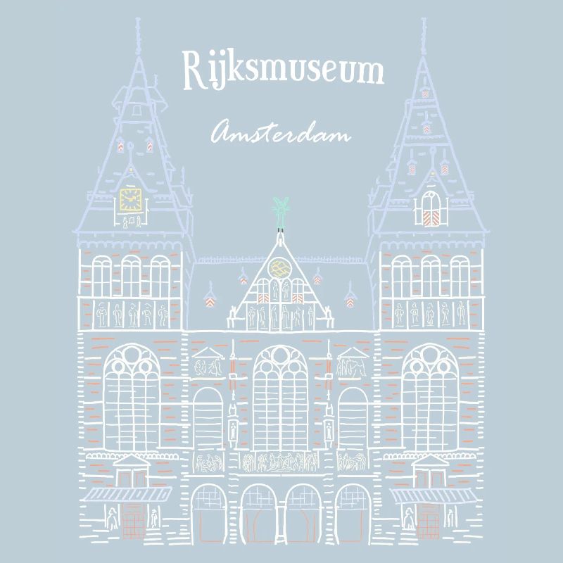 Amsterdam Rijksmuseum, Netherlands, hand drawing