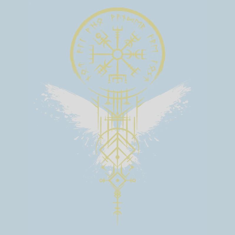 Wikinger - Vegvísir - Rabe - Kompass - Runen