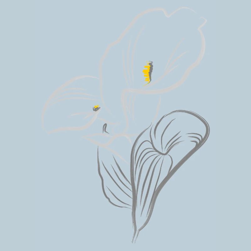 CALLA JAUNE-GRIS