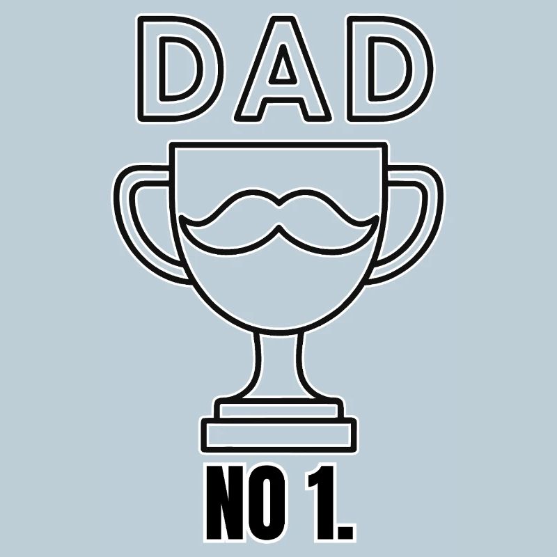 DAD NO 1 – Cup & Mustache | Gift for Dad