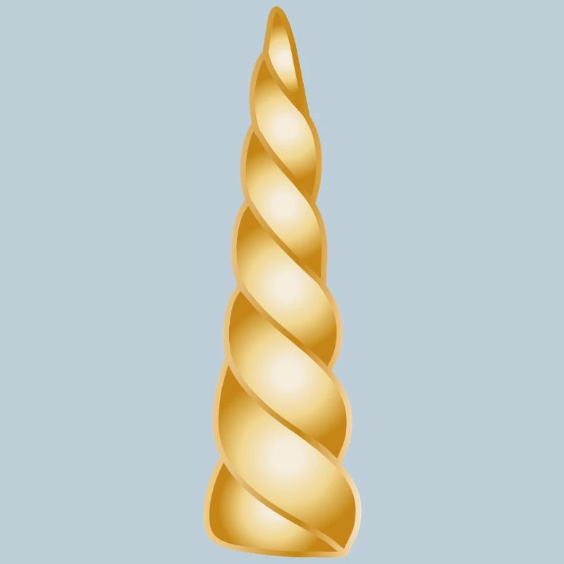 Corne spirale dorée – Objet de design magique