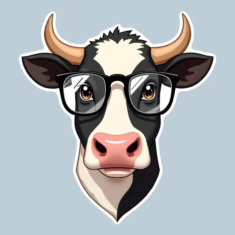 Cow with glasses