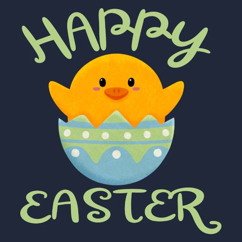 Happy Easter chick in Easter egg