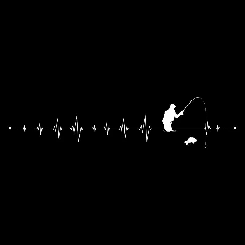 Silhouette de pêche à impulsions
