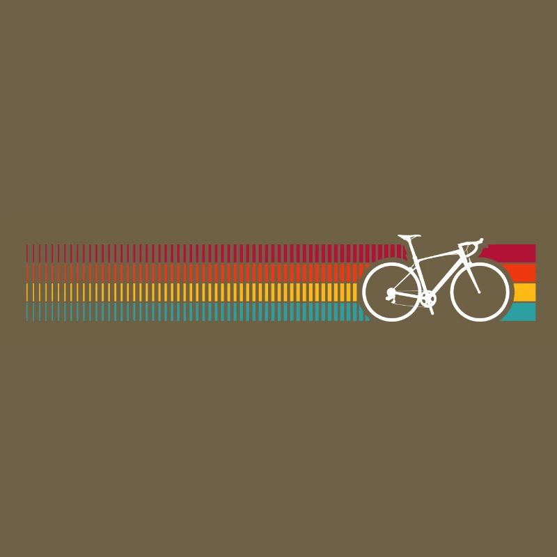 Vibrant Rainbow Bicycle Pattern
