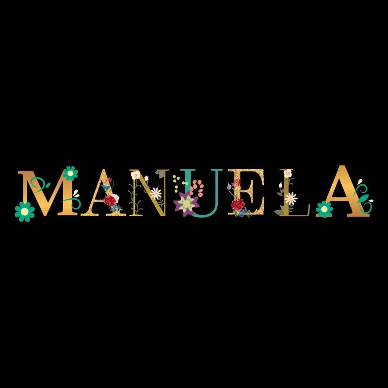 MANUELA Name mit Blumen geschmückt
