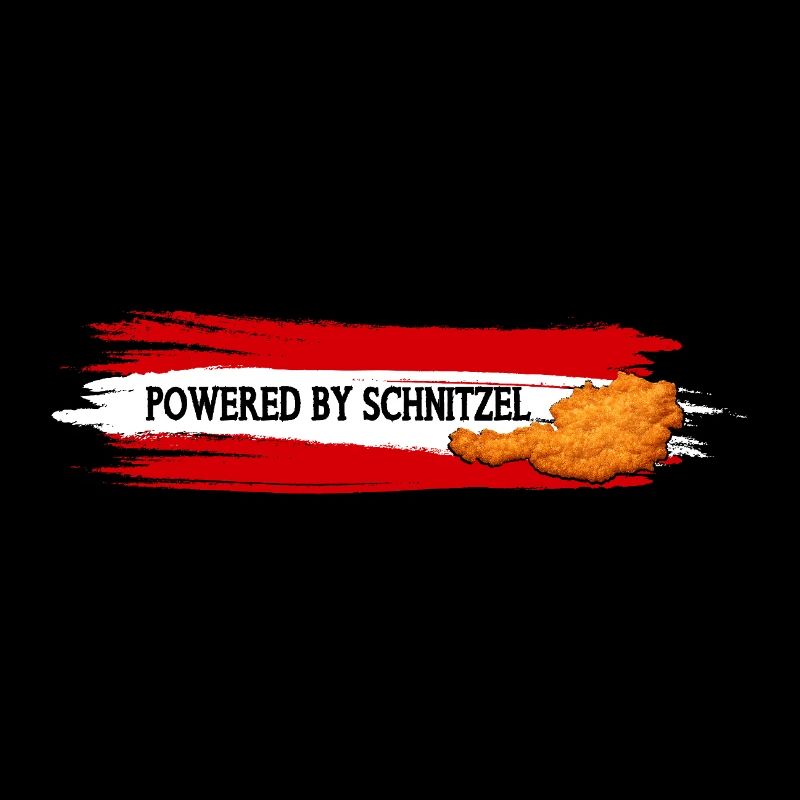 Powered By Schnitzel Austria Humor Shirt